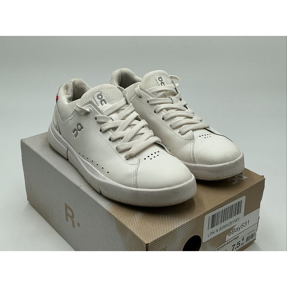On The Roger Advantage 3WD10650108 Women's 7.5 All White Lifestyle Shoes Ebay531